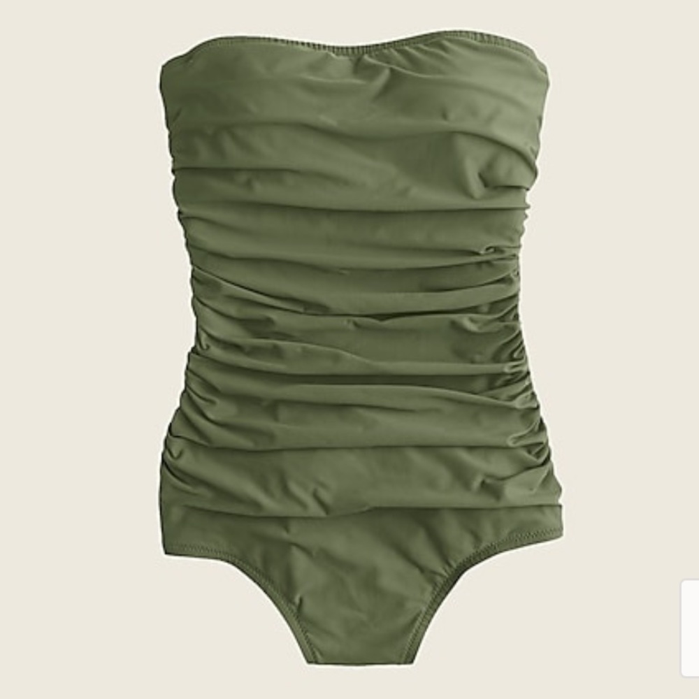 J crew ruched bandeau swimsuit